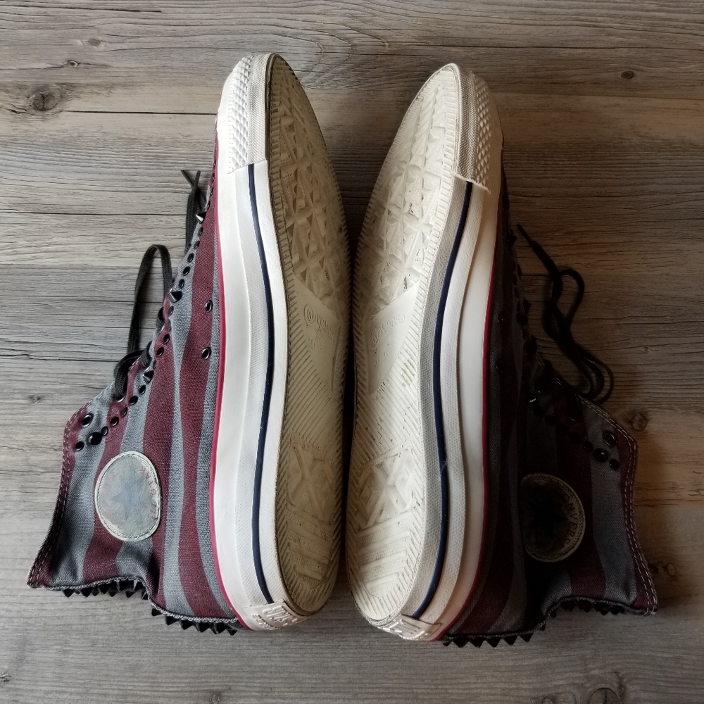 Converse Chuck Taylor All Star Washed Canvas USA Flag Studded Turtledove… - Picture 8 of 12
